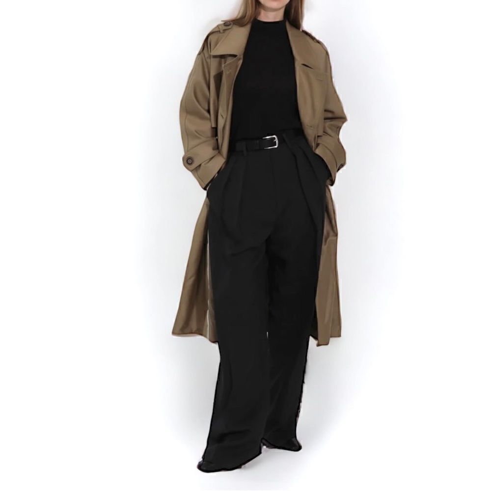 Marcela Signature Khaki Trench Coat
